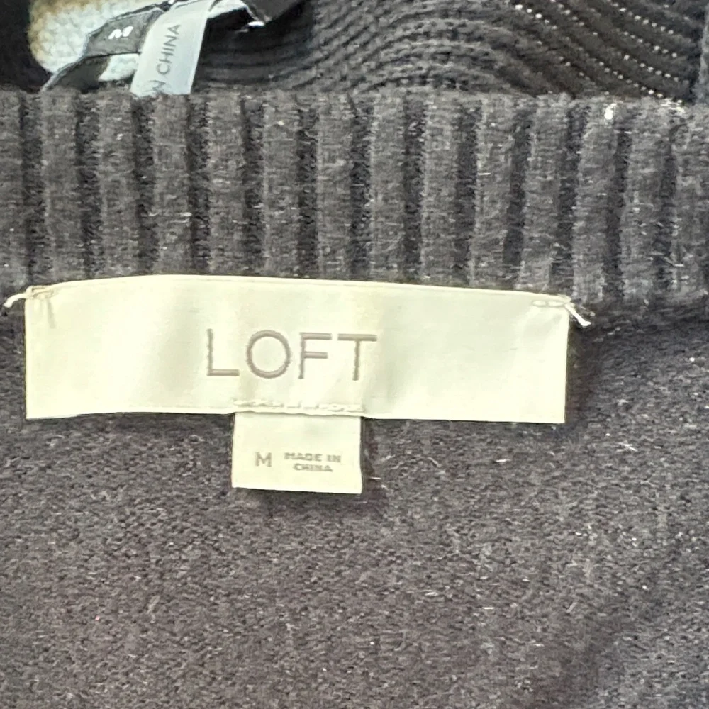 LOFT | Black Crew Neck Sweater, Sz M